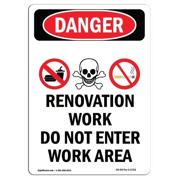 Safety Sign, OSHA Danger, 14